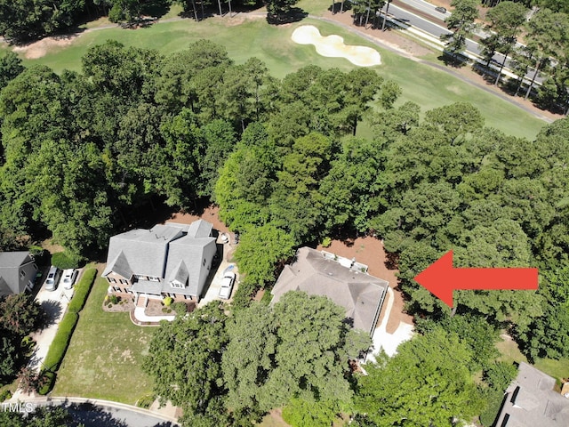 5004 Sunset Forest Cir, Holly Springs, NC 27540 - aerial overview of property's location featuring a local golf course and nearby suburban area