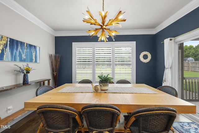 210 Meadow Lake Dr, Youngsville, NC 27596 - dining room with wood finished floors and ornamental molding