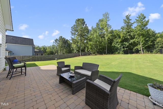 210 Meadow Lake Dr, Youngsville, NC 27596 - fenced backyard featuring a patio