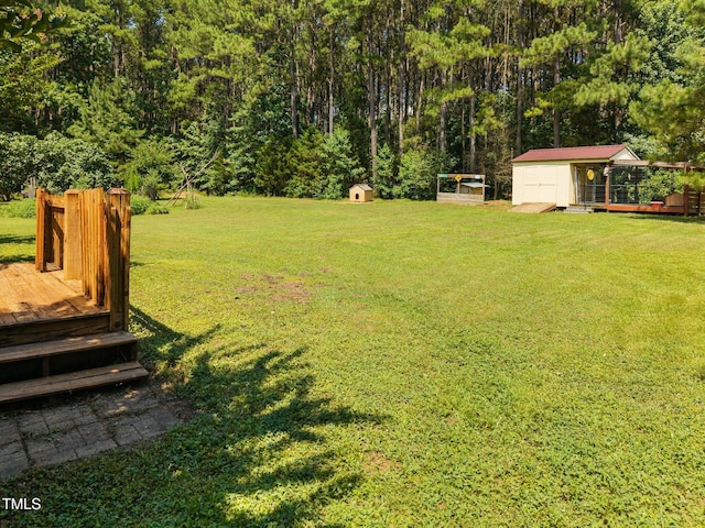 270 Ballard Pruitt Rd, Franklinton, NC 27525 - view of grassy yard featuring a shed