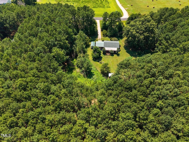 270 Ballard Pruitt Rd, Franklinton, NC 27525 - aerial view of sparsely populated area featuring a heavily wooded area