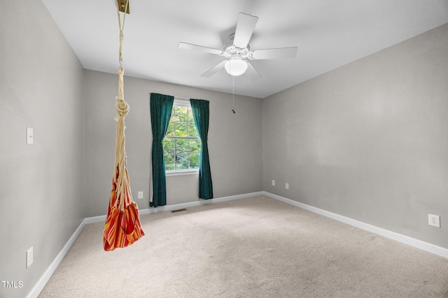 270 Ballard Pruitt Rd, Franklinton, NC 27525 - spare room with a ceiling fan and carpet flooring