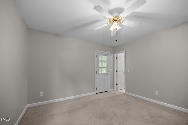 270 Ballard Pruitt Rd, Franklinton, NC 27525 - empty room with light colored carpet and ceiling fan