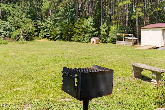 270 Ballard Pruitt Rd, Franklinton, NC 27525 - view of green lawn featuring a storage unit