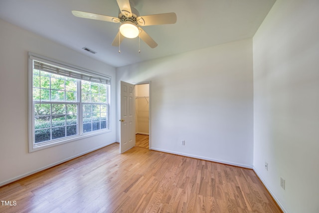 2304 Folger St, Raleigh, NC 27604 - unfurnished room featuring light wood-type flooring and a ceiling fan
