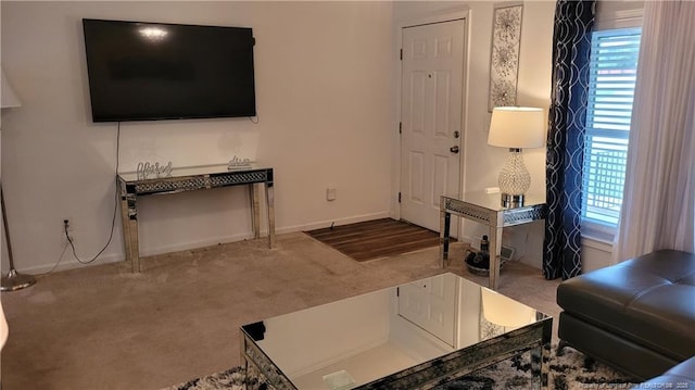 2508 N Roberts Ave N, Lumberton, NC 28358 - living area with carpet floors and baseboards