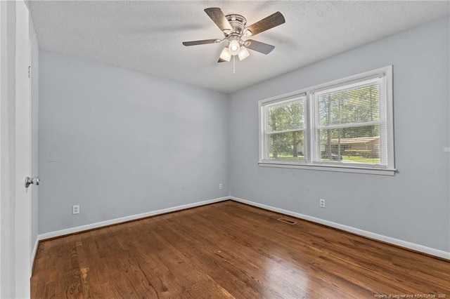 521 Fawn Ct, Fayetteville, NC 28303 - unfurnished room with wood finished floors, a textured ceiling, and ceiling fan