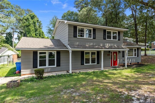 521 Fawn Ct, Fayetteville, NC 28303 - view of front of house with roof with shingles and covered porch