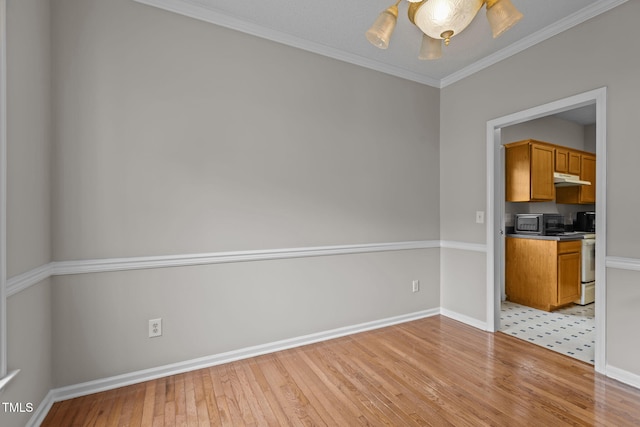 108 Tarlow Ct, Cary, NC 27513 - unfurnished room with light wood finished floors and ornamental molding