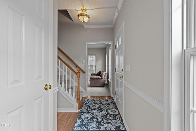 108 Tarlow Ct, Cary, NC 27513 - foyer with stairs and wood finished floors