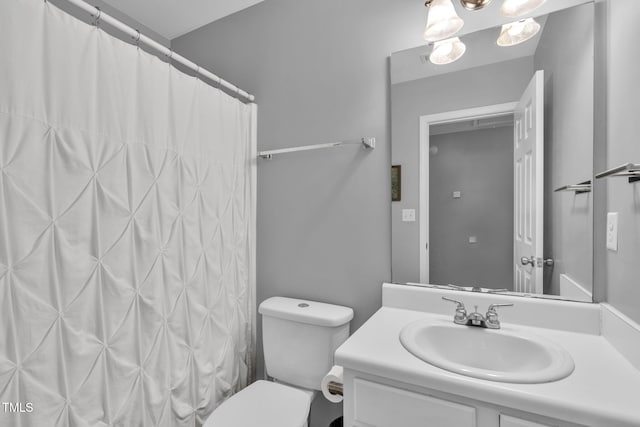 2127 Rivergrass Ct, Raleigh, NC 27610 - bathroom featuring vanity and curtained shower