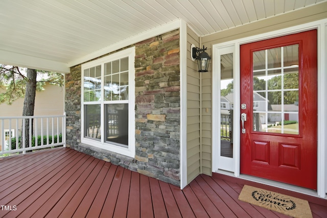 80 Clubhouse Dr, Youngsville, NC 27596 - view of exterior entry with a porch and stone siding