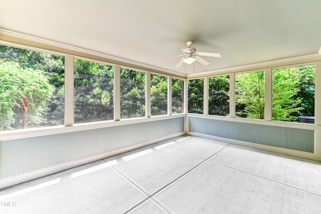 428 Holsten Bank Way, Cary, NC 27519 - unfurnished sunroom with ceiling fan and healthy amount of natural light