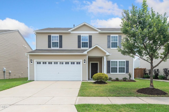 2522 Dalmahoy Ln, Fuquay Varina, NC 27526 - view of front facade with a garage and driveway