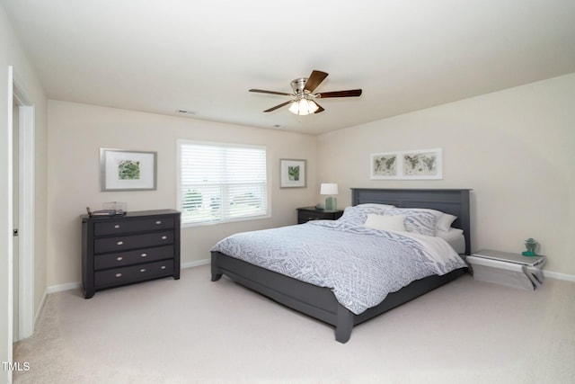 2522 Dalmahoy Ln, Fuquay Varina, NC 27526 - bedroom with light carpet and ceiling fan