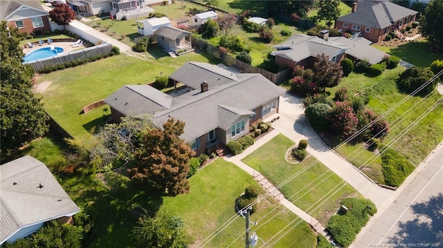 2630 Dartmouth Dr, Fayetteville, NC 28304 - aerial perspective of suburban area featuring a pool