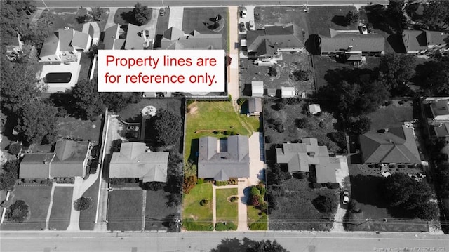 2630 Dartmouth Dr, Fayetteville, NC 28304 - aerial perspective of suburban area with property boundaries highlighted