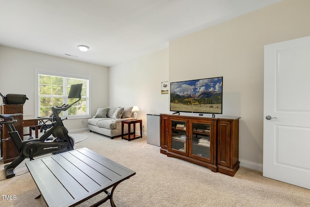 2461 Patriot Bluffs Dr, Fuquay Varina, NC 27526 - living area featuring light colored carpet and baseboards
