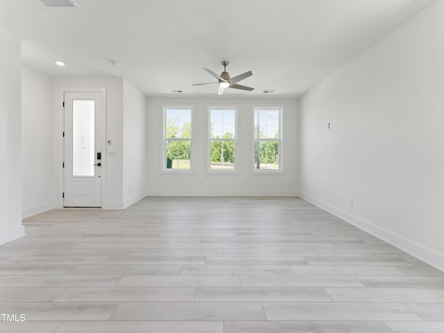 812 Barlow Dr Unit 255, Knightdale, NC 27545 - entryway with ceiling fan, light wood-style floors, and recessed lighting