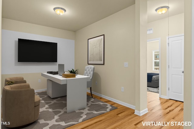 508 Durants Neck Ln, Morrisville, NC 27560 - home office with light wood-style flooring and baseboards