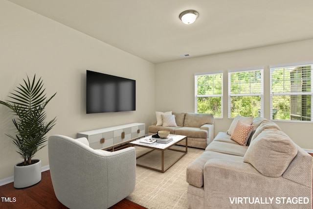 508 Durants Neck Ln, Morrisville, NC 27560 - living area with wood finished floors and baseboards