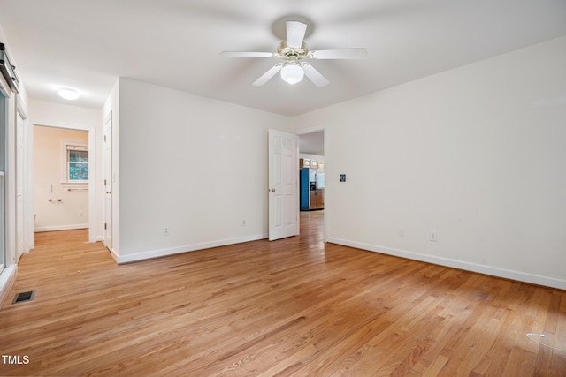9903 Oak Hollow Rd, Chapel Hill, NC 27516 - unfurnished room featuring light wood-style flooring and ceiling fan