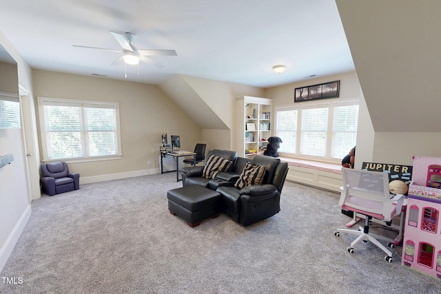 4 Springtree Cir, Durham, NC 27712 - carpeted home office with plenty of natural light and ceiling fan
