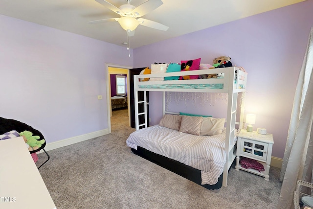 4 Springtree Cir, Durham, NC 27712 - carpeted bedroom with baseboards and ceiling fan