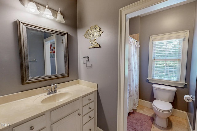4 Springtree Cir, Durham, NC 27712 - bathroom with vanity, tile patterned flooring, and a shower with shower curtain