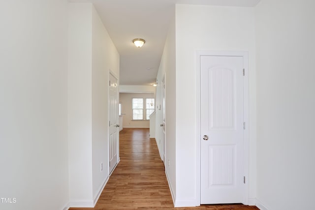 1301 Garden Stone Dr, Raleigh, NC 27610 - hall featuring light wood-style flooring and baseboards