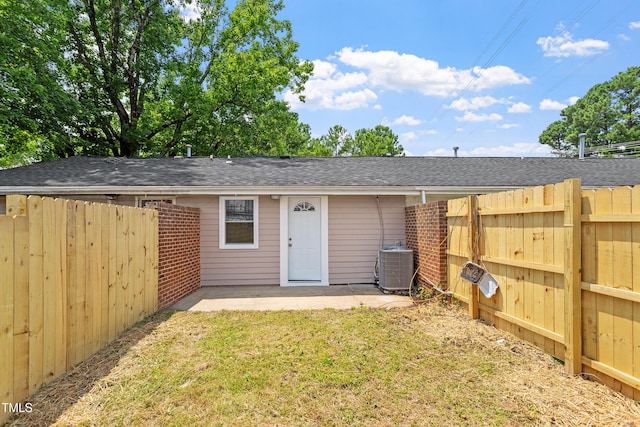 2705 Crest St Unit 3, Durham, NC 27705 - back of house featuring a patio and roof with shingles