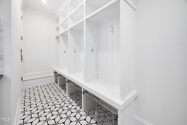 781 Crabtree Crossing Pkwy, Cary, NC 27513 - mudroom featuring baseboards