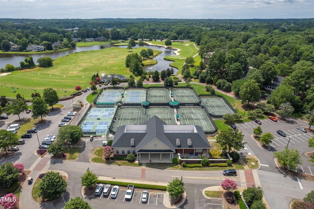 781 Crabtree Crossing Pkwy, Cary, NC 27513 - aerial view of a nearby body of water and a local golf course