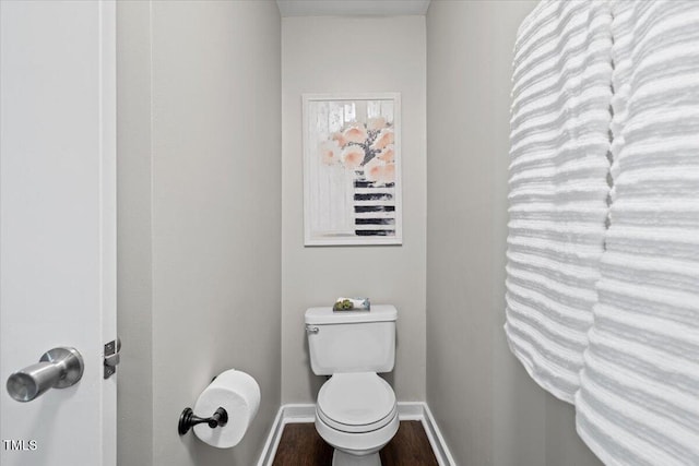 18 Willow Bridge Dr, Durham, NC 27707 - bathroom with baseboards and wood finished floors