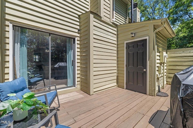 18 Willow Bridge Dr, Durham, NC 27707 - deck with a grill