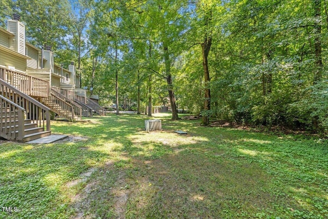 18 Willow Bridge Dr, Durham, NC 27707 - view of green lawn featuring stairs