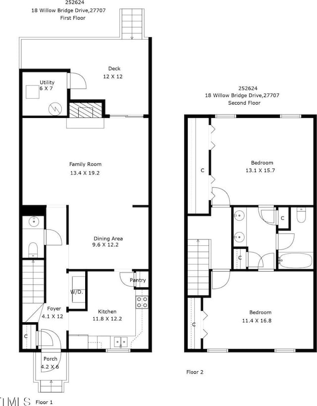18 Willow Bridge Dr, Durham, NC 27707 - view of home floor plan