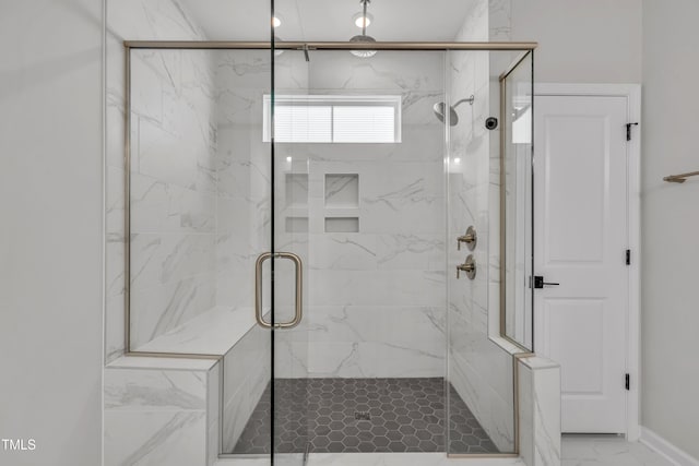 115 Circle City Way, Pittsboro, NC 27312 - full bathroom with marble finish floors and a marble finish shower