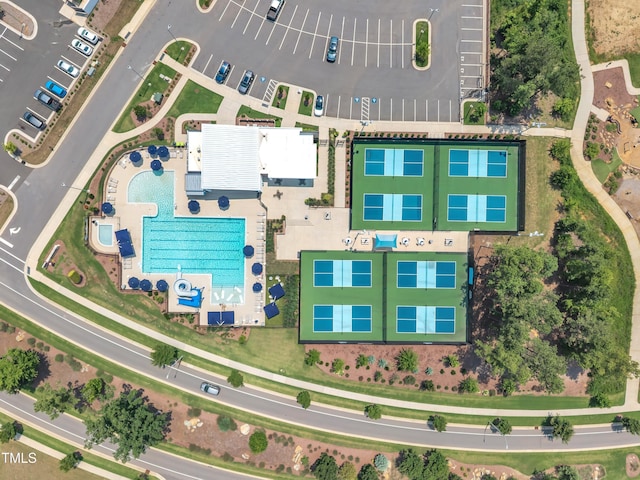 115 Circle City Way, Pittsboro, NC 27312 - aerial overview of property's location featuring a pool area