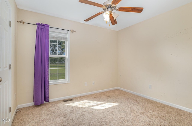 16 Emily Ct, Newton Grove, NC 28366 - empty room with carpet flooring and ceiling fan