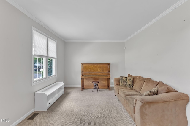 13201 Townfield Dr, Raleigh, NC 27614 - living room with carpet and crown molding