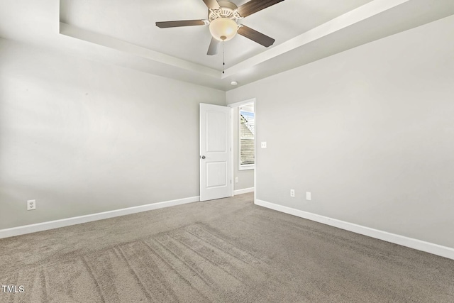 245 E Webber Ln, Clayton, NC 27527 - carpeted spare room with a raised ceiling and ceiling fan