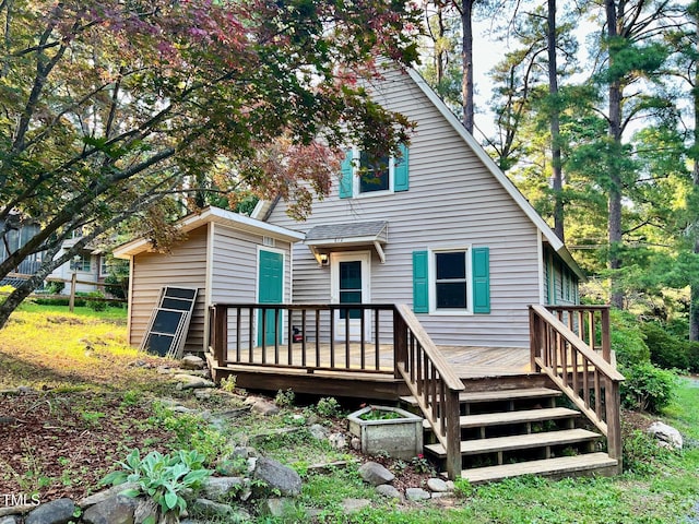 612 Williamsboro St, Oxford, NC 27565 - back of house featuring a deck
