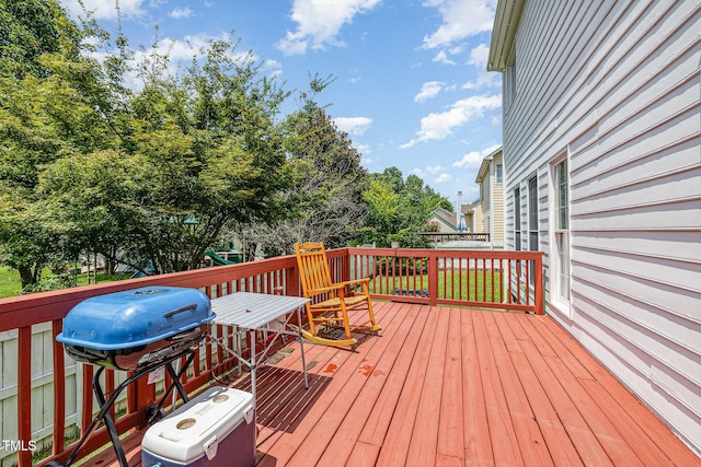 801 Falling Wind Ct, Raleigh, NC 27610 - deck with a grill