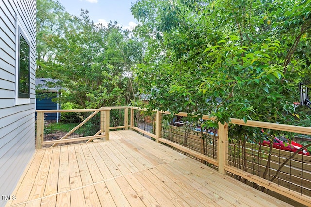 2205 Tampa Ave, Durham, NC 27705 - view of wooden deck