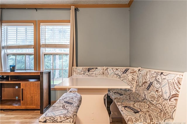 1360 Rays Bridge Rd, Whispering Pines, NC 28327 - living area featuring crown molding and wood finished floors