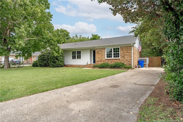 4450 Chesterbrook Dr, Fayetteville, NC 28314 - ranch-style house featuring concrete driveway and brick siding