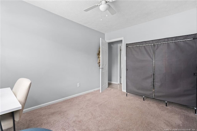 4450 Chesterbrook Dr, Fayetteville, NC 28314 - unfurnished office featuring ceiling fan, carpet floors, and a textured ceiling