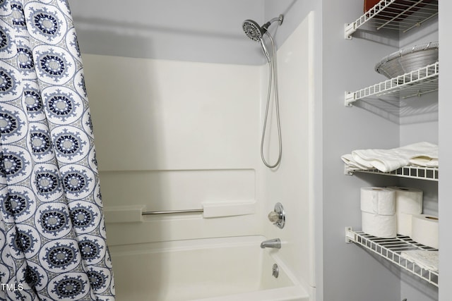 720 Springfork Dr, Cary, NC 27513 - bathroom with shower / bath combo with shower curtain