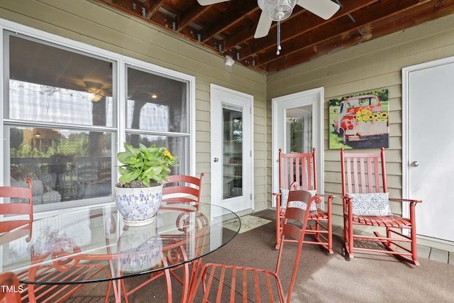 720 Springfork Dr, Cary, NC 27513 - view of patio with ceiling fan
